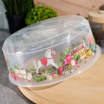 Крышка для СВЧ 25см "Игрушки", бесцветный