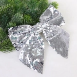 Бант на ёлку «Сияние» 20*22 см, Серебро