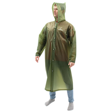 Плащ-дождевик Следопыт PF-RC-15 80х131см на кнопках с капюшоном цв.Army Green -