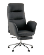Кресло руководителя TopChairs Solid с оттоманкой черный