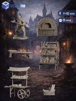 Горожане Пекарь и городская пекарня миниатюры для настольных игр РНИ, ДнД