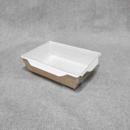 Коробка с прозрачной крышкой крафт 16,5х12х4,5 см