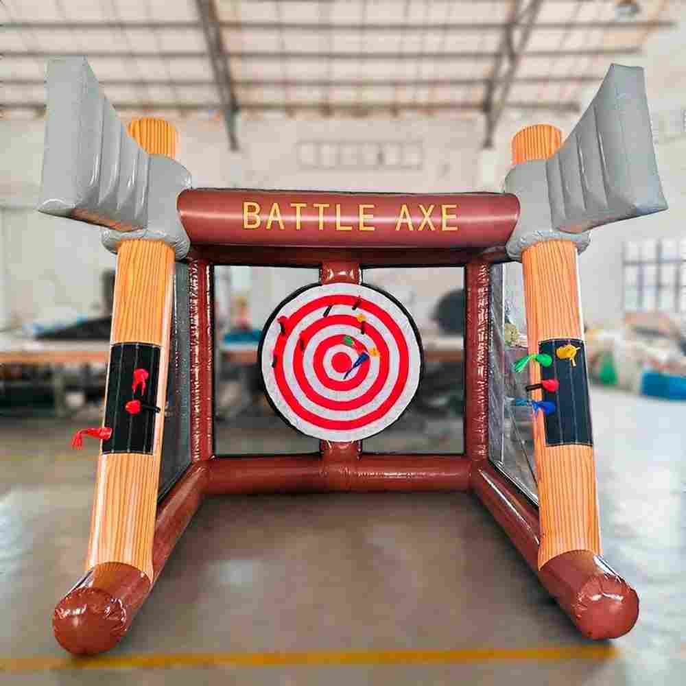 Надувной дартс «Битва топоров» на подкачке, диаметр 2,85 м, размер 2,85×2,75×2,75 м