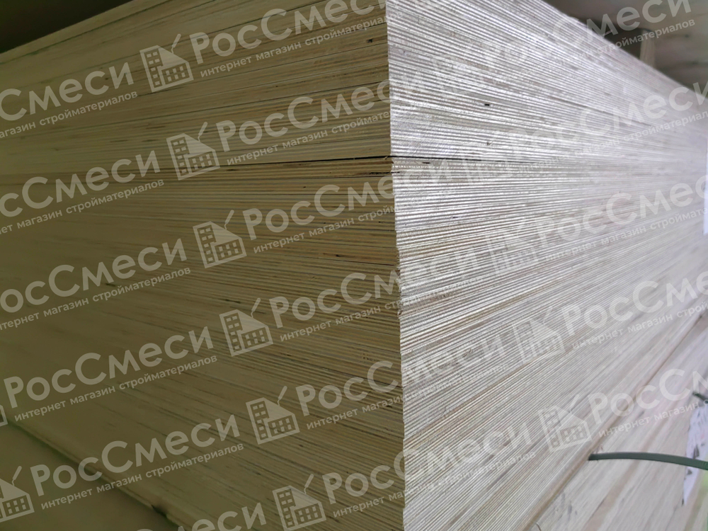 Фанера ФК 9 мм 1525х1525 сорт 3/4 шлифованная березовая