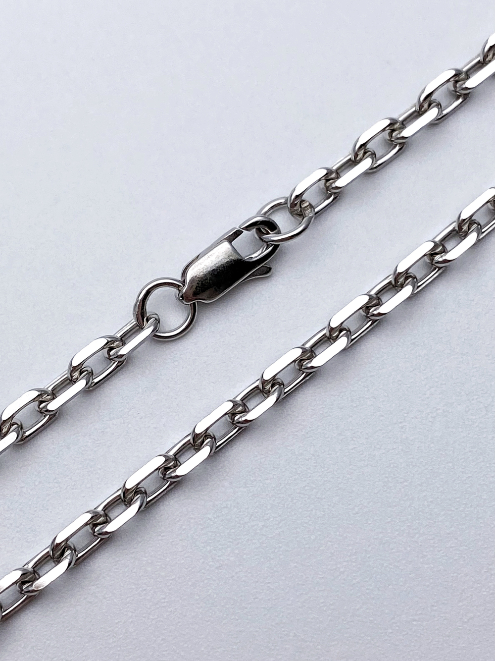 Цепь из серебра/Якорь/Родий