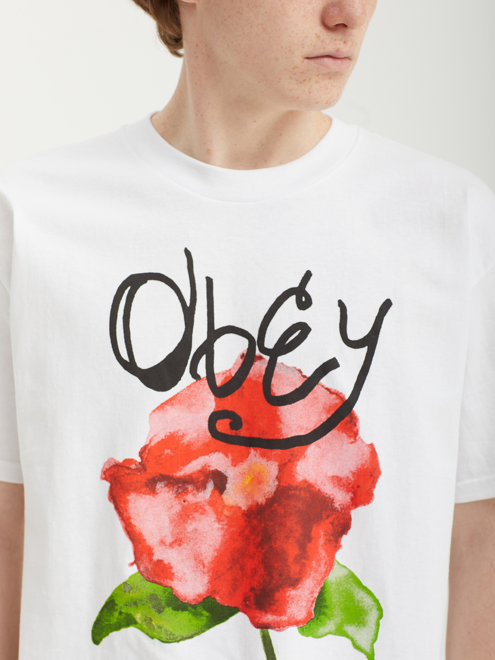 Мужская Футболка Obey Watercolor Poppy