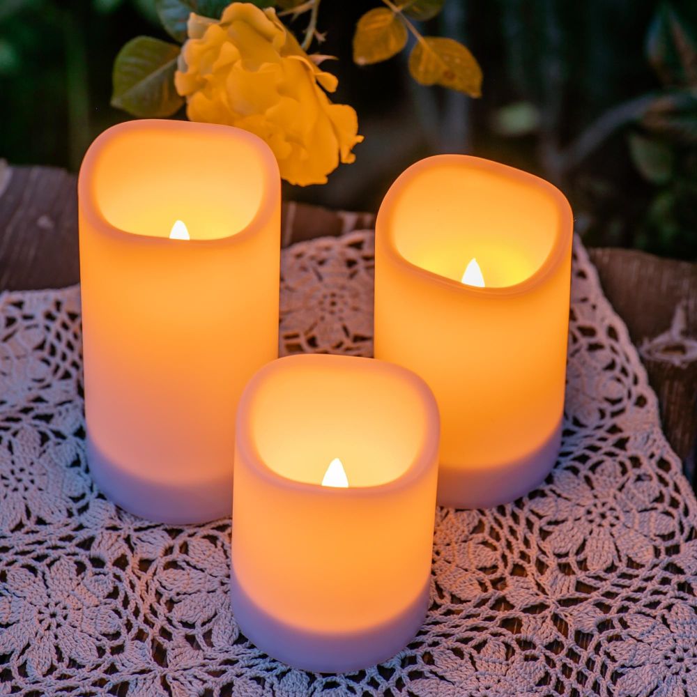 USL-S-816-PT150 CANDLE SET3 Садовый светильник на солнечной батарее Свеча. в наборе из 3 штук. 1 светодиод. Теплый белый свет. 1xАА Ni-Mh аккумулятор в-к. IP44. TM Uniel