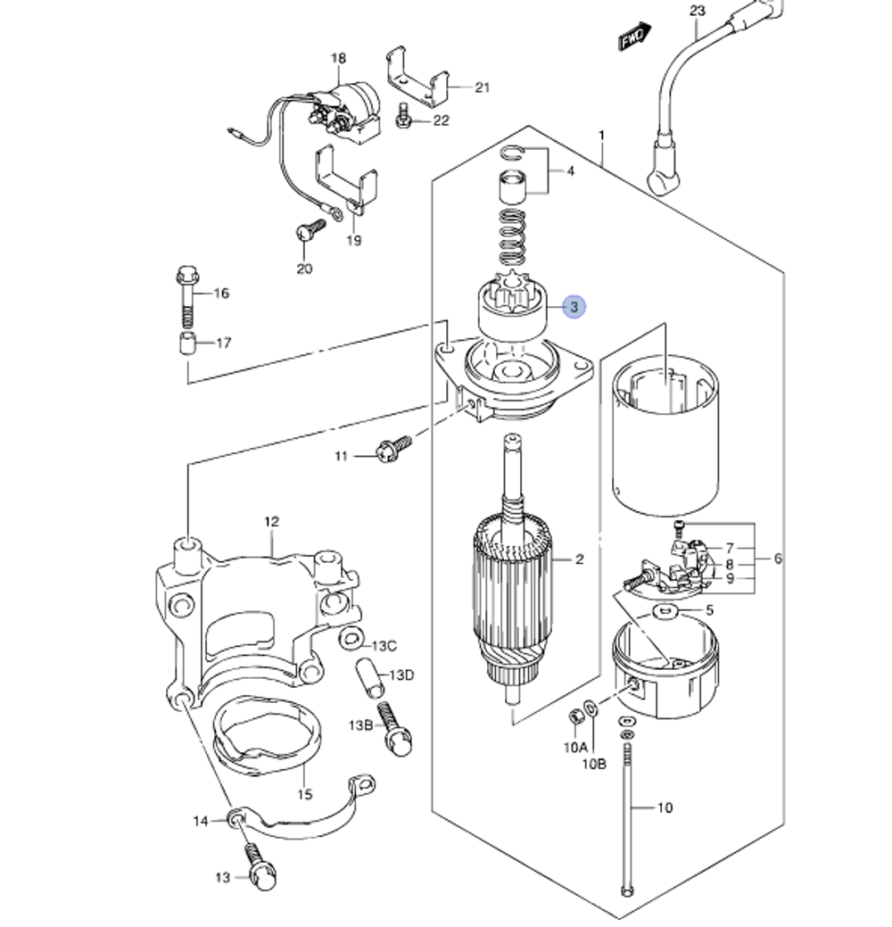 Шестерня бендикса Suzuki 31320-94400-000