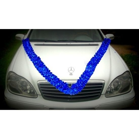 Лента на капот галочка, атлас, синий, ширина 18см №90_2.224