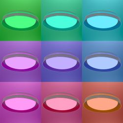 Citilux MEGA CL752351G LED RGB Светильник с пультом Белый + Серый