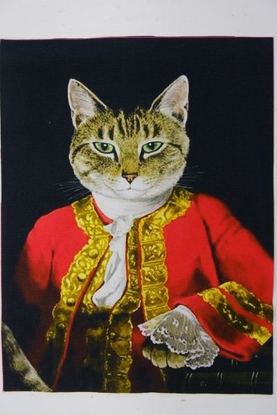 КОТ МАРКИЗ, холст 20 / 15 см 1