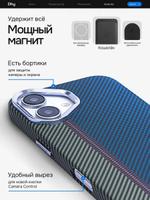 Карбоновый чехол на iPhone 16 J219
