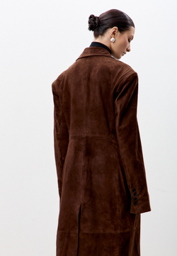 Тренч из натуральной замши