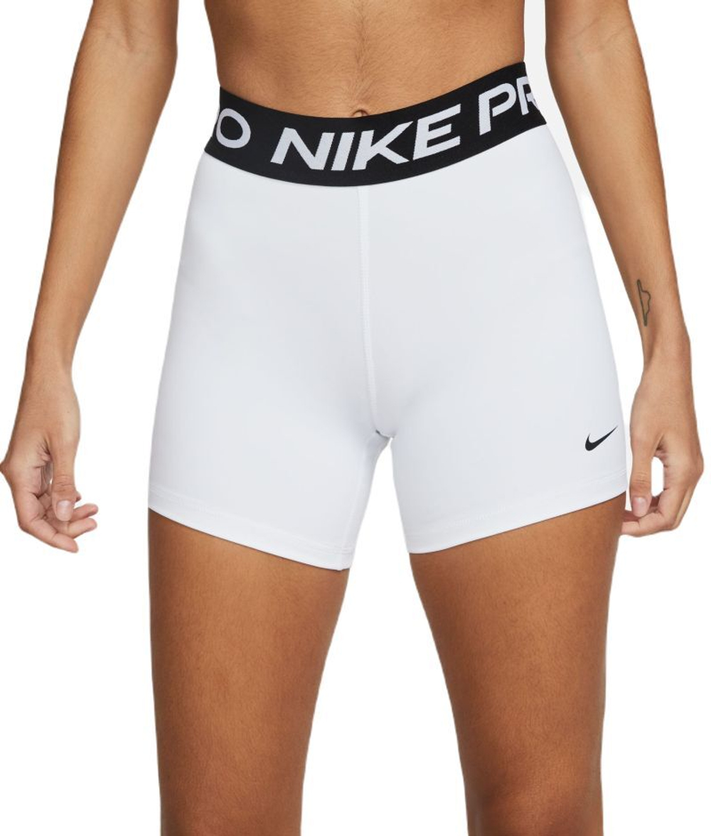 Женские теннисные шорты Nike Pro 365 Short 5in - white/black/black