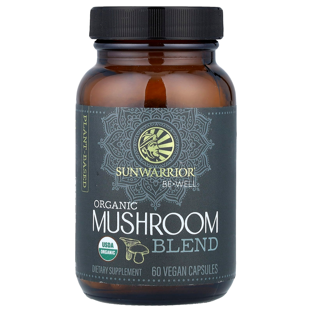 Sunwarrior, органическая смесь грибов, 60 веганских капсул