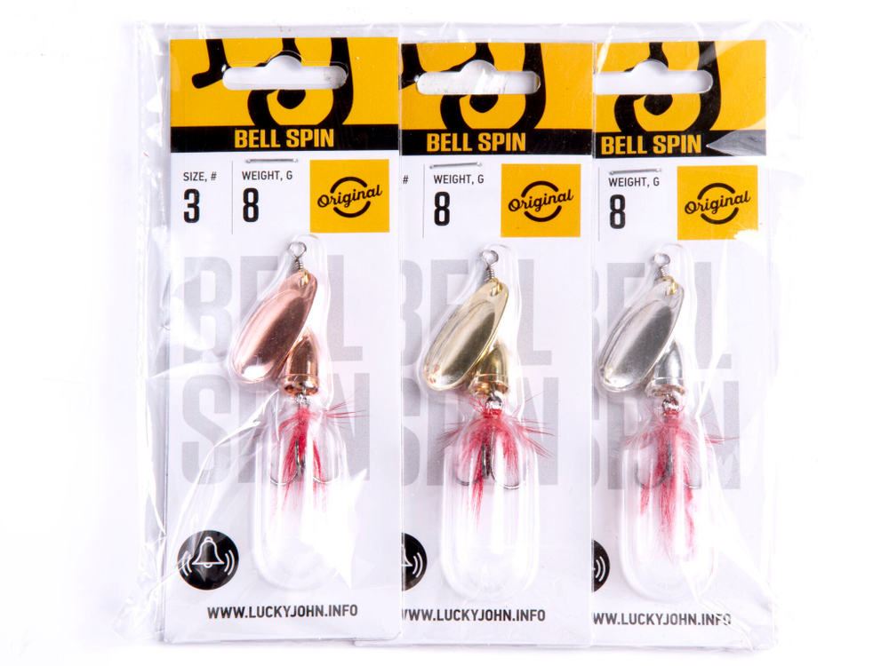 Блесна вращающаяся Lucky John Bell Spin №3, SET2