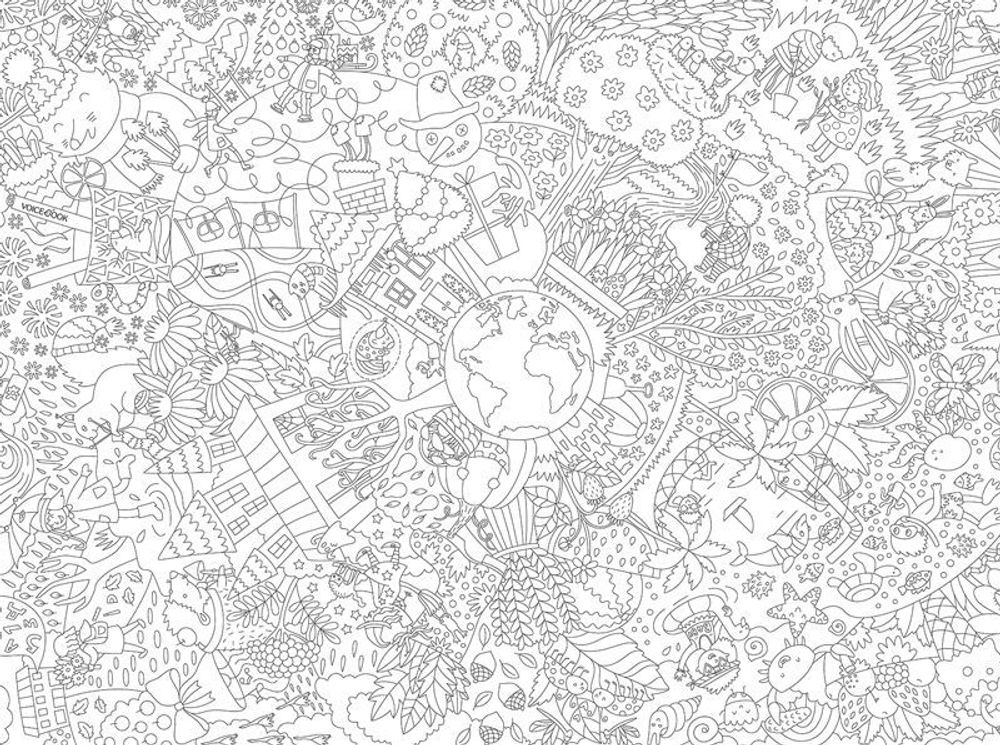 «Времена года», гигантская раскраска в коробке