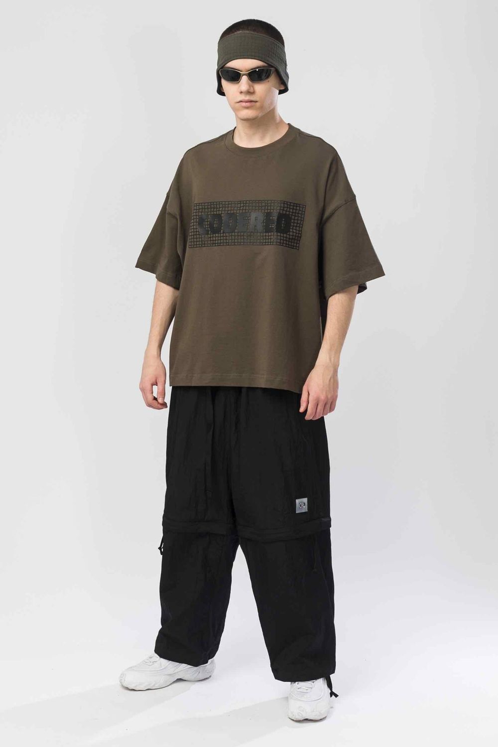 Футболка Codered Wide T Bent Grid Box болотная