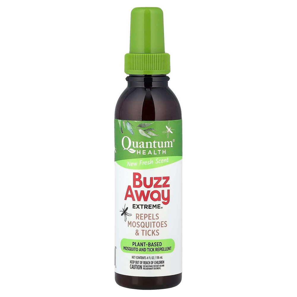 Quantum Health, Buzz Away Extreme®, средство от комаров и клещей, свежесть, 118 мл (4 жидк. унции)