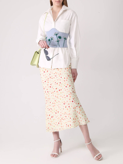 Корсет FLOWER, голубой