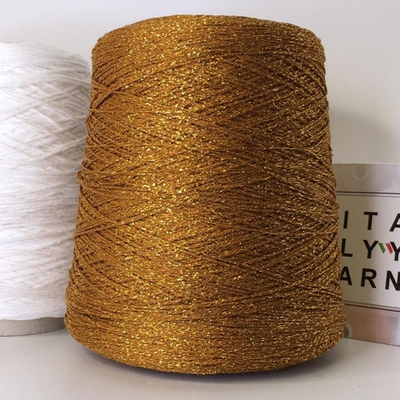 BARTOK - Torcitura di Domaso; 80% вискоза, 20%люрекс; шнурок; 340м/100гр; col. BK106/CC, цвет: жёлтый горчичный с люрексом в цвет.