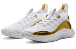 Under Armour Curry 8 Flow Curry 8 shock absorption, breathable, non-slip, wear-resistant, wrapping, support, rebound, low-cut actual combat basketball shoes for men and women with the same platinum