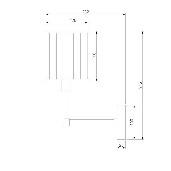 60144/1 / настенный светильник / хром