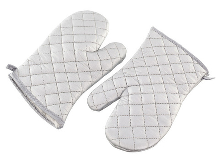Рукавицы термостойкие серебристые (пара), длина 28 см