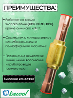 Обратный клапан 3/4" BC-CVH-34S для холодильных установок