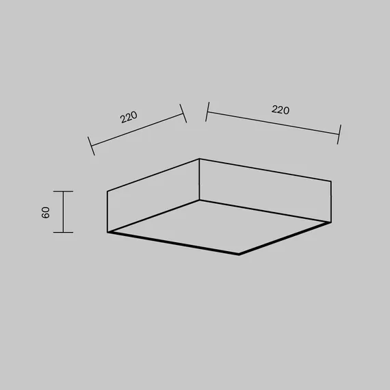 Потолочный светильник Зон / Zon 24 Вт 3000 К 120° Technical c032cl-24w3k-sq-w