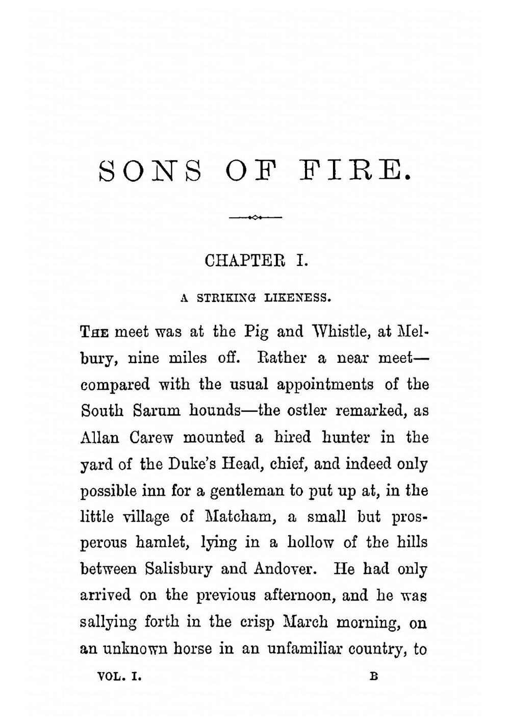 Sons of fire: a novel. Volume 1 | M. E. Braddon