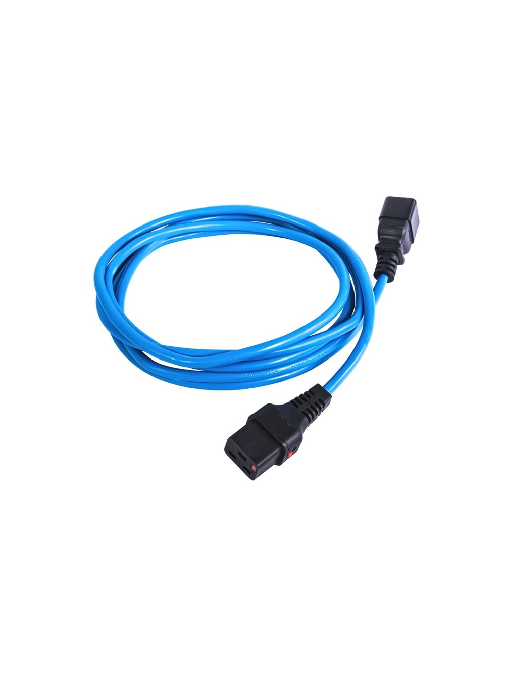 REM Шнур питания с фиксатором IEC 60320 C19/IEC 60320 C20, 16 А / 250 В (3 * 1,5), длина 1,8 м, синий R-16-Cord-C19-C20-1.8-Blue