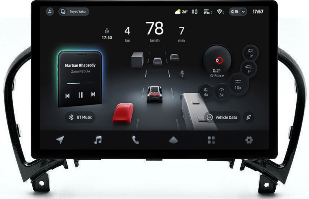 Магнитола для Nissan Juke 2011-2019 - Teyes CC4-PRO монитор 13" 2K QLED на Android 13, Snapdragon 778G, 8+128, AI, CarPlay, DSP, 4G SIM-слот