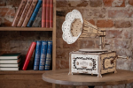Антикварный граммофон от Eco Wood Art - деревянный конструктор, 3D пазл, сборная механическая модель, для дизайна и интерьера
