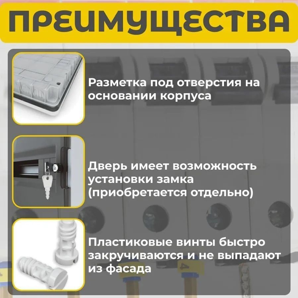 IEK TEKFOR Корпус пласт. ЩРН-П-24 IP41 бел. дверь