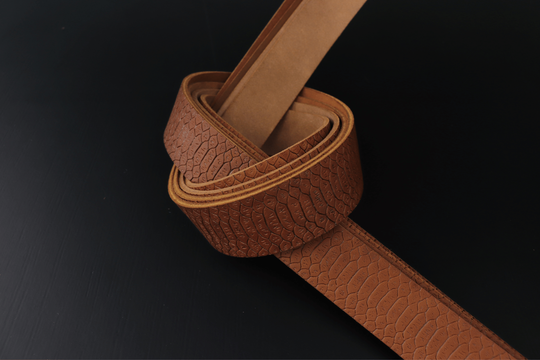 Ременная заготовка Коньяк + Плита Королевская Кобра