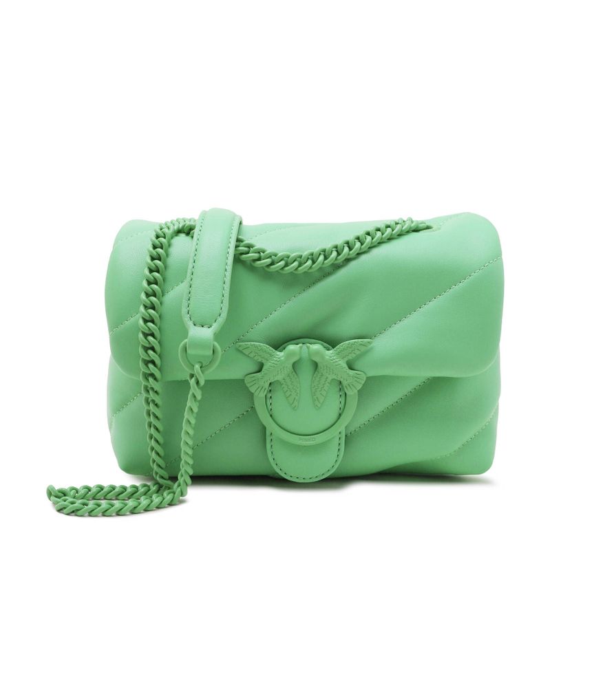 Кожаная сумка через плечо LOVE PUFF MINI CL Pinko - зеленый(100039 A1JO)