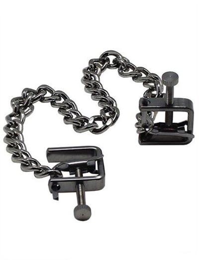 Серебристые винтовые зажимы для груди (Цвет: серебристый)