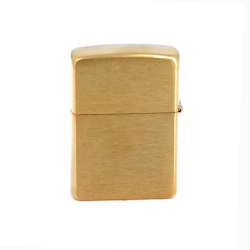Зажигалка Zippo с покрытием Brushed Brass, латунь/сталь, золотистая, матовая, 36x12x56 мм