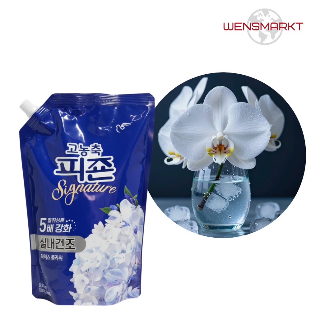 Кондиционер для белья PIGEON Rich Perfume SIGNATURE, аромат «Ледяной цветок», 1,6 л, Корея
