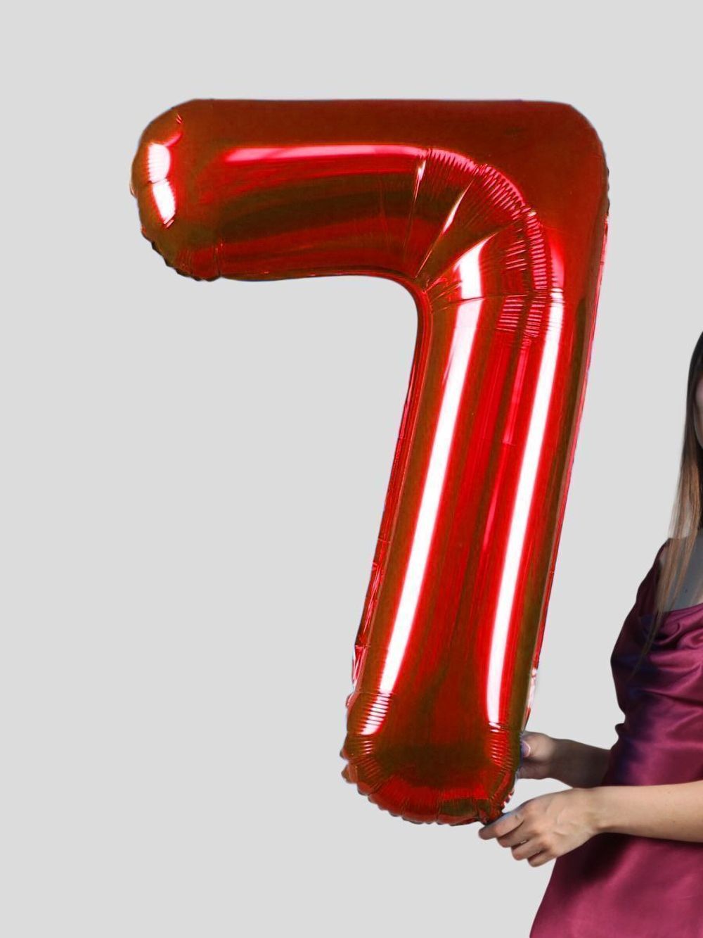 FM Шар 40" / 102 см "Цифра 7" Красный (БГ-60)  Изображение7