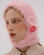 Вязаный чепчик Королева розового