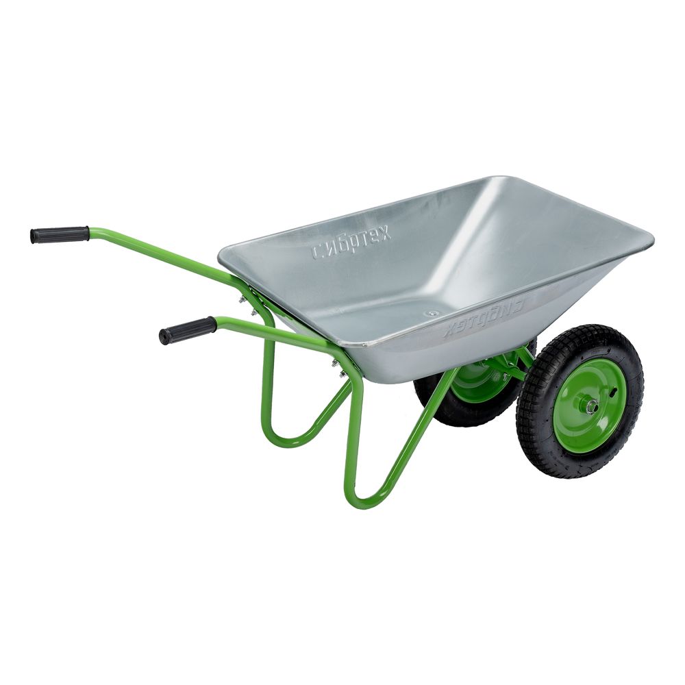 Тачка садовая, 2-х колесная, грузоподъемность 120 кг, объем 65 л Сибртех, 689135