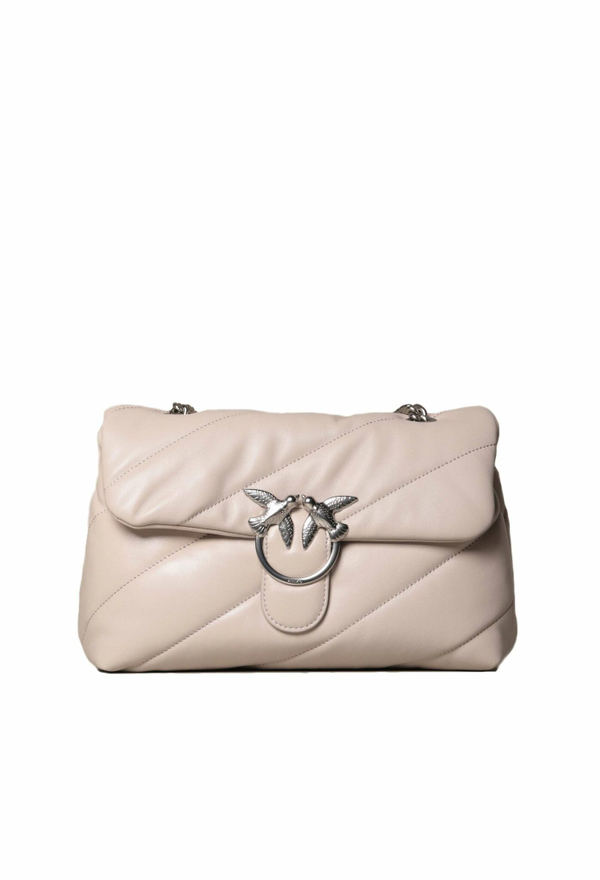 CLASSIC LOVE BAG PUFF MAXI QUILT - creme silver