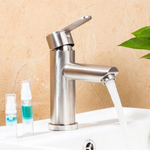 Смеситель для раковины, Frap, корот изл, с картриджем, нерж, F10801