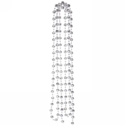 Бусы на ёлку 2м «Капельки», Серебро