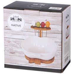 САЛАТНИК LEFARD "NATIVE" 16,5*15*12 СМ НА ПОДСТАВКЕ, 4 ВИЛОЧКИ (КОР=24ШТ.)
