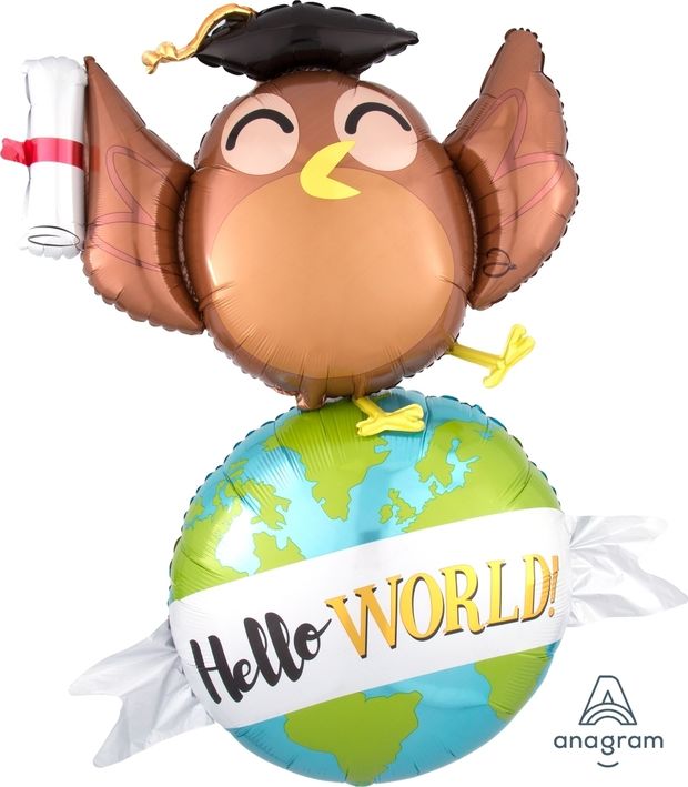 AN Шар фигура Сова Hello World (БГ-30)