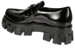 PRADA Monolith Leather Platform Shoes Men"s Black