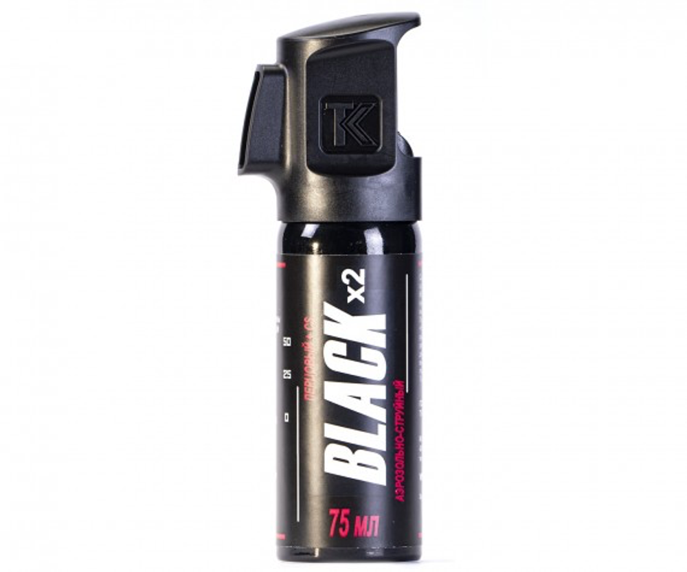Баллончик перцовый Black x2 75мл с доп. защитой